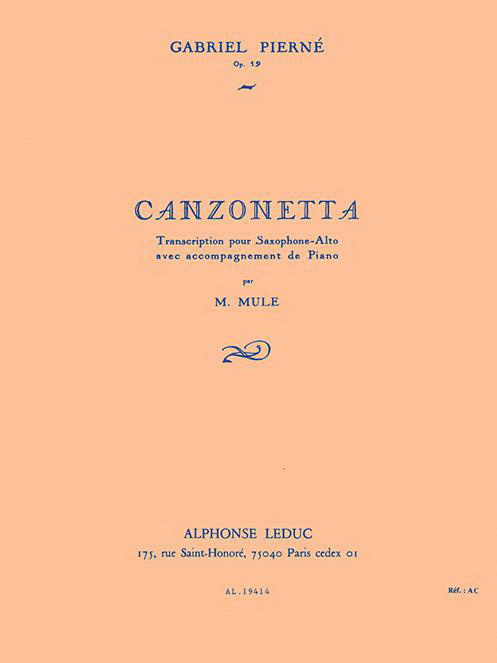 Gabriel Pierne: Canzonetta