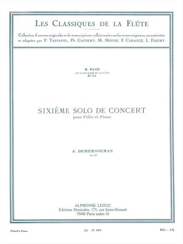 Jules Demersseman: Solo de Concert No.6 Opus82