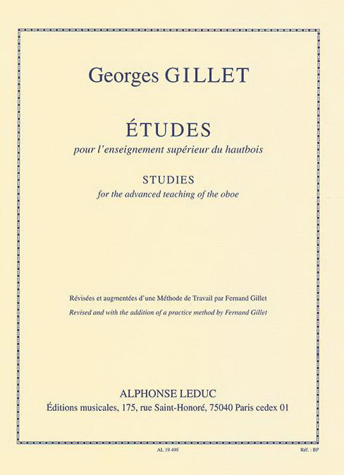 Georges Gillet: Studies for the Advanced Teaching of the Oboe