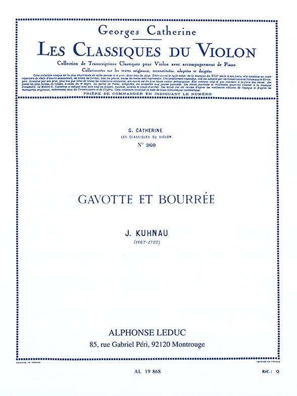 Johann Kuhnau: Gavotte et Bourree