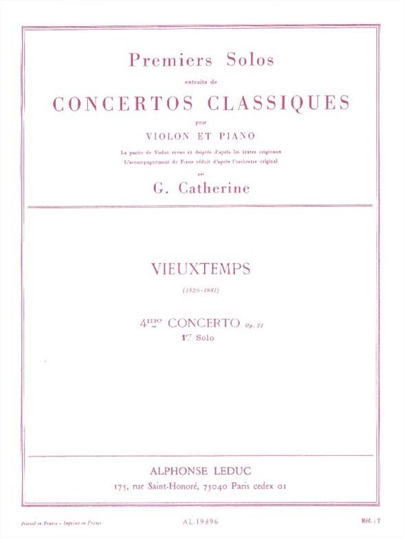 Henri Vieuxtemps: Premier Solo Extrait concerto No.4 Op31