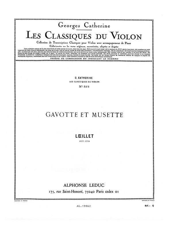 John Loeillet: Gavotte et Musette