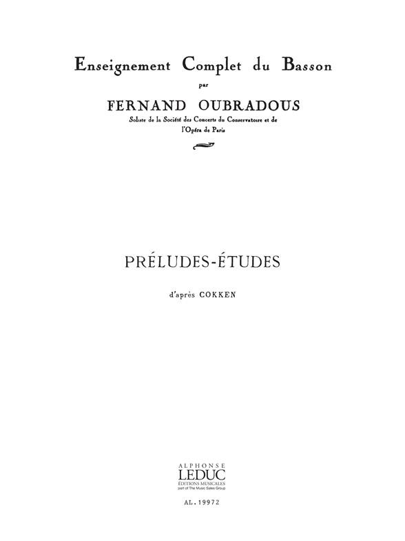 Oubradous: Preludes-Etudes