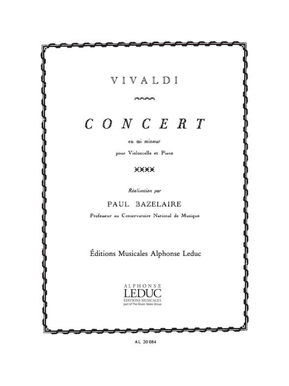 Vivaldi: Concert En Mi Mineur