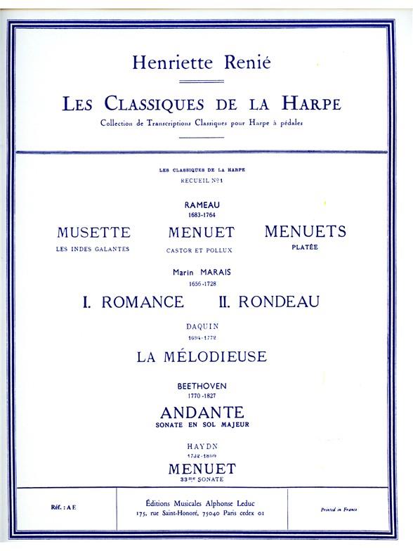 Les Classiques de la Harpe Vol.1