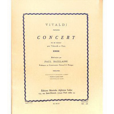Antonio Lucio Vivaldi: Concerto in E minor