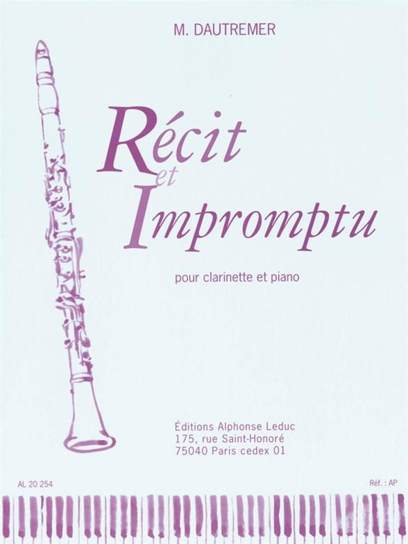 Dautremer: Recit Et Impromptu