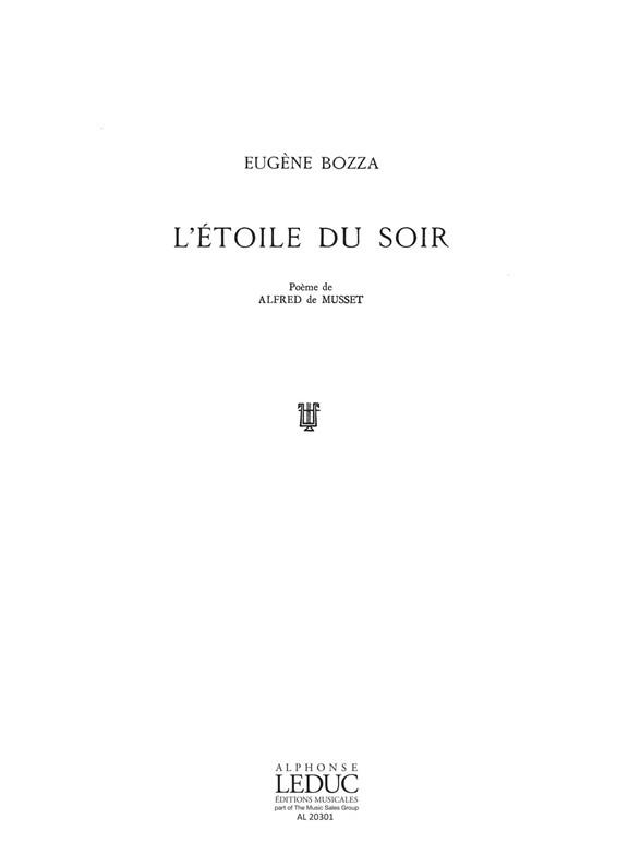 Letoile Du Soir For 3 Female Voices And Piano