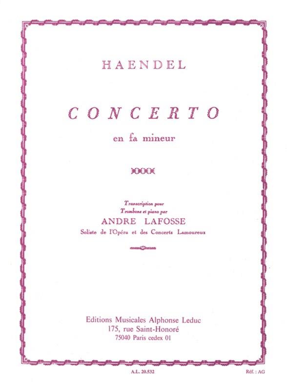 George Frideric Handel: Concerto in F minor