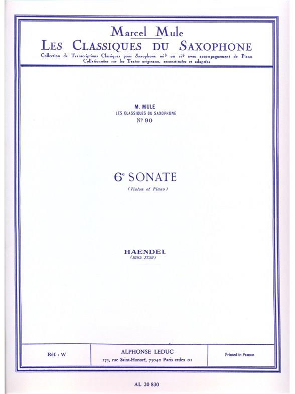 Haendel: Sonata No. 6