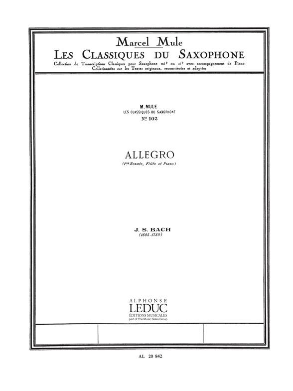 Bach: Classique Saxophone Mib N0102