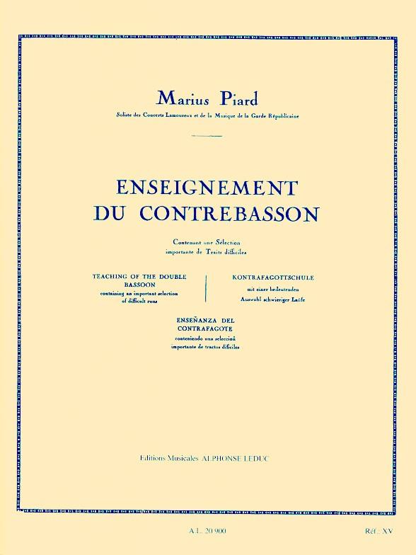 Enseignement Du Contrebasson