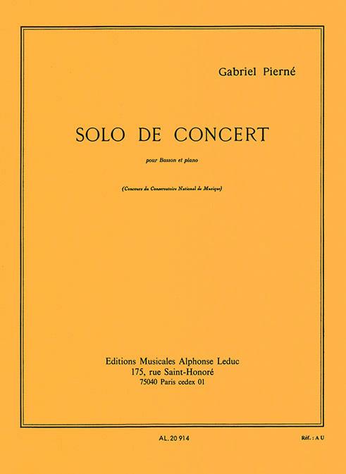 Pierne: Solo de concert pour basson et piano.