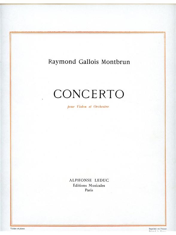 Gallois-Montbrun: Concerto