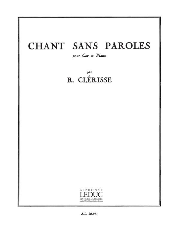 Clerisse: Chant Sans Paroles