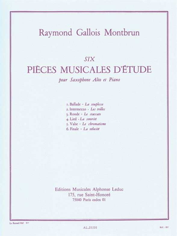 Six pièces musicales d'étude