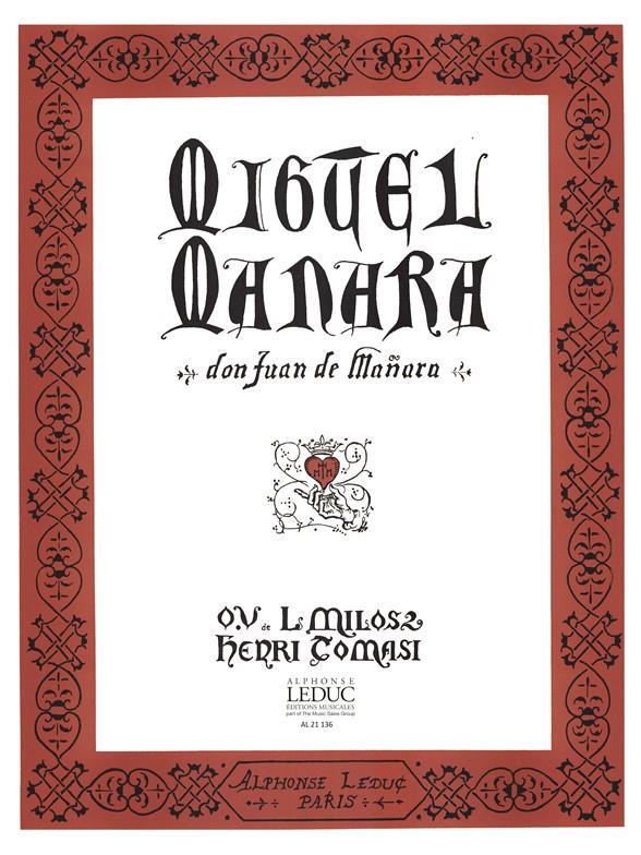 Henri Tomasi: Miguel Manara -Don Juan