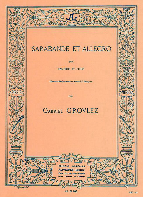 Gabriel Grovlez: Sarabande et Allegro for Oboe and Piano