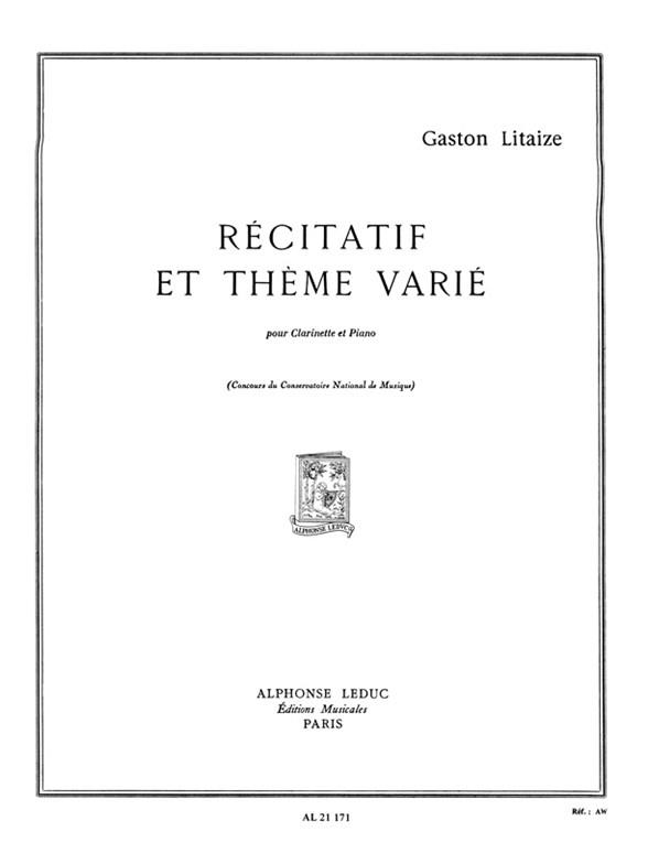 Litaize: Recitatif Et Theme Varie