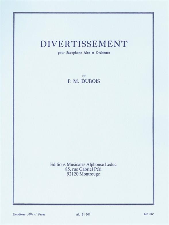 Perre-Max Dubois: Divertissement for Alto Saxophone