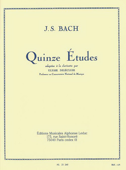 Johann Sebastian Bach: 15 Etudes pour la Clarinette