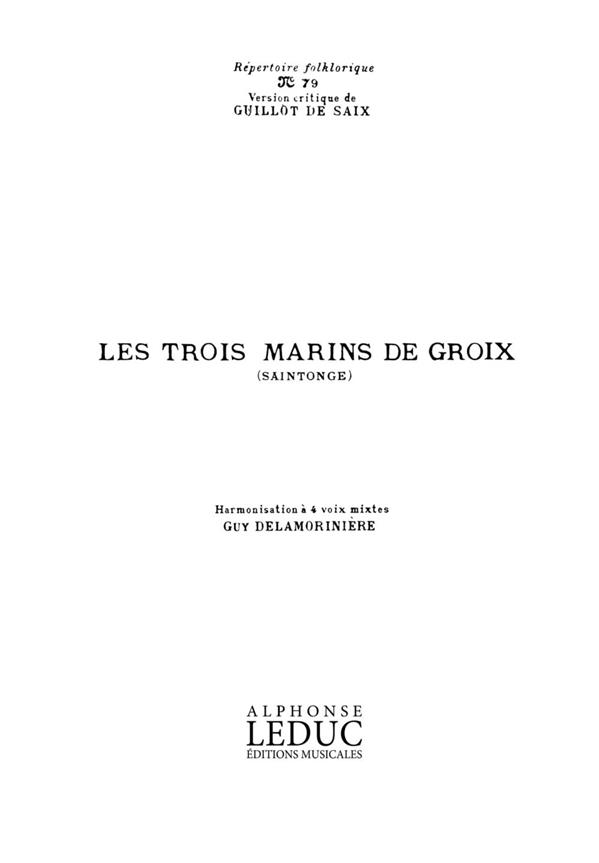 Repertoire Folklorique No79 Les 3 Marins de Groix