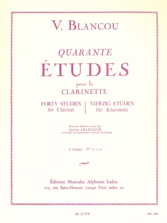 Blancou: 40 Etudes Volume 2 - 21 A 40