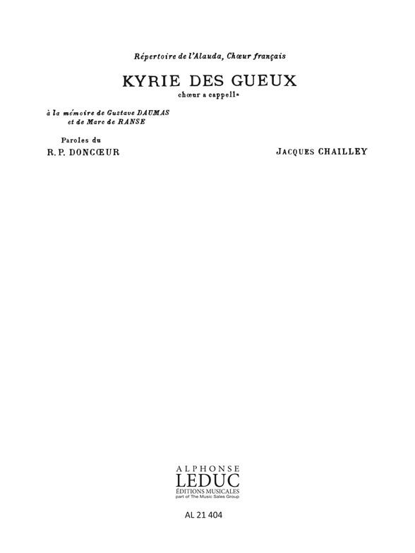 Jacques Chailley: Kyrie des Gueux