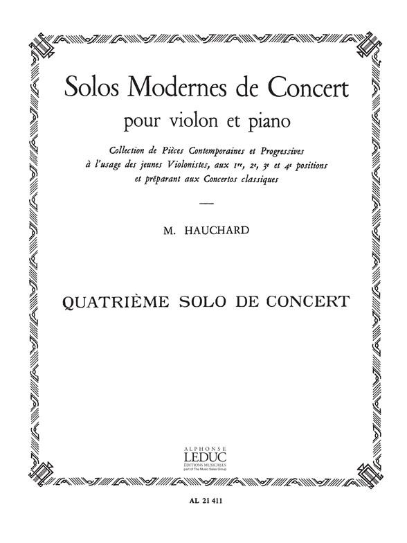 Maurice Hauchard: Solo Moderne De Concert N04