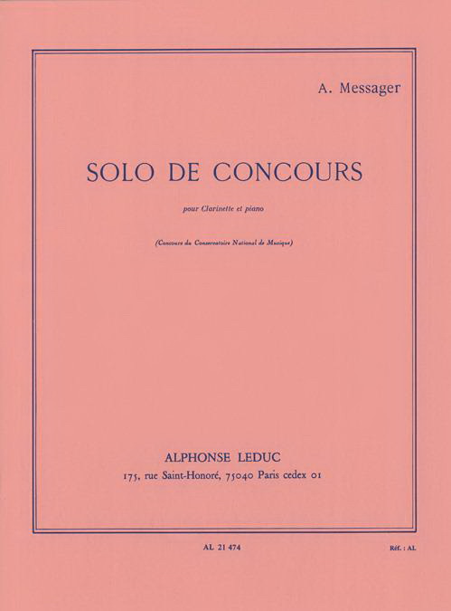 André Messager: Solo De Concours