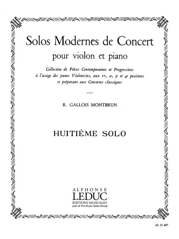 Gallois-Montbrun: Solo De Concert N08