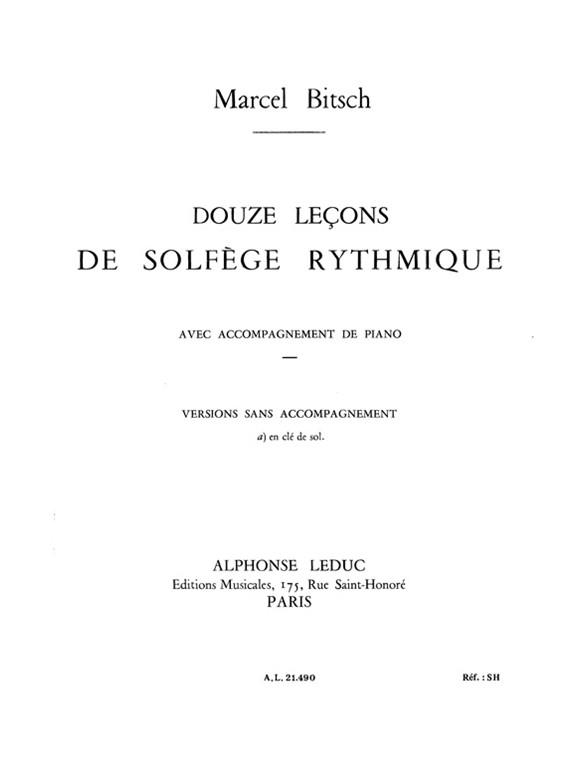 12 Lecons Solfege Rythmique Cle de Sol A