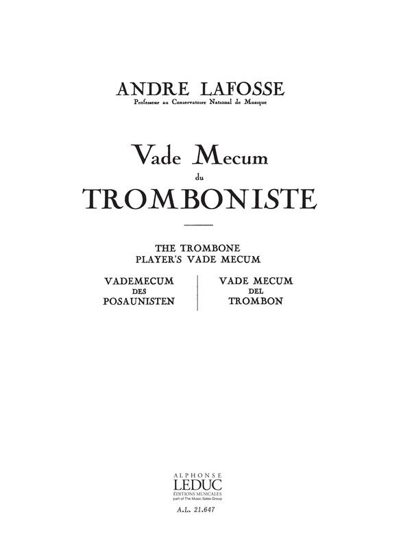 Lafosse: Vade Mecum du tromboniste