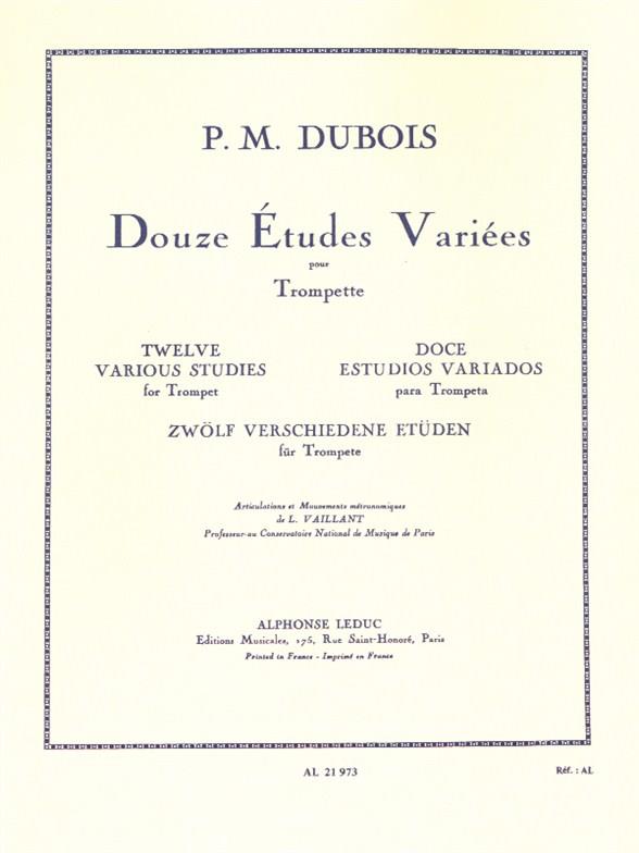 Pierre Max Dubois: 12 Various Studies, for Trumpet