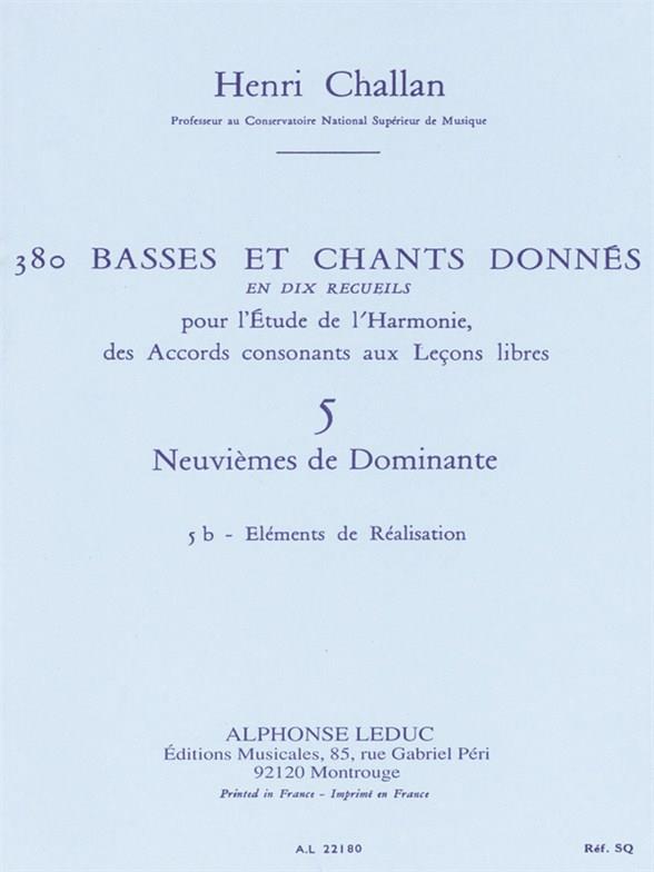 Henri Challan: 380 Figured Bass Exercises 5B