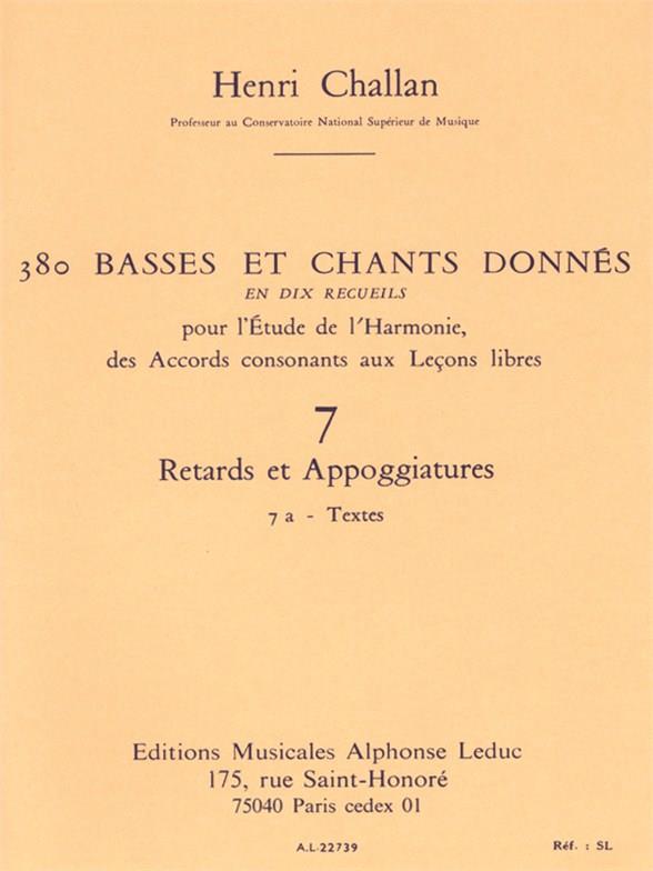 Henri Challan: 380 Figured Bass Exercises