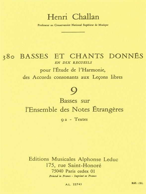 Henri Challan: 380 Figured Bass Exercises