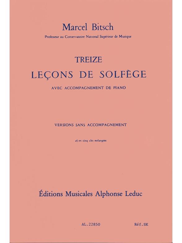 13 Lecons de Solfege en 5 Cles Melangees Sans Acc