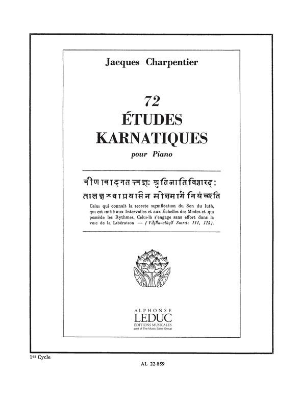 Jean-Louis Charpentier: 72 Etudes Karnatiques Cycle 01