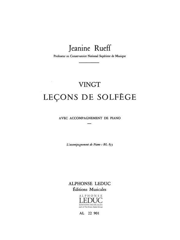 20 Lecons de Solfege avec Accompagnement