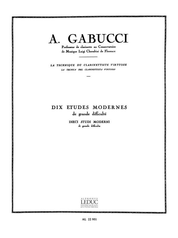 Gabucci: 10 Etudes Modernes