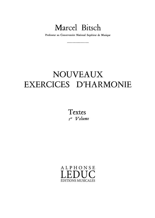 Nouveaux Exercices D'Harmonie vol. 1 Textes