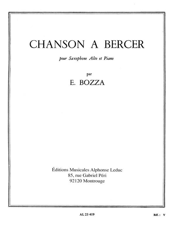 Eugène Bozza: Chanson A Bercer