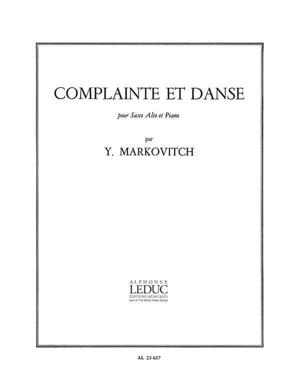 Ivan Markovitch: Complainte Et Danse