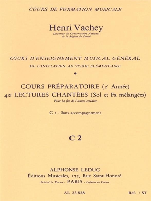 Henri Vachey: 40 Exercises with Treble and Bass clefs mixed