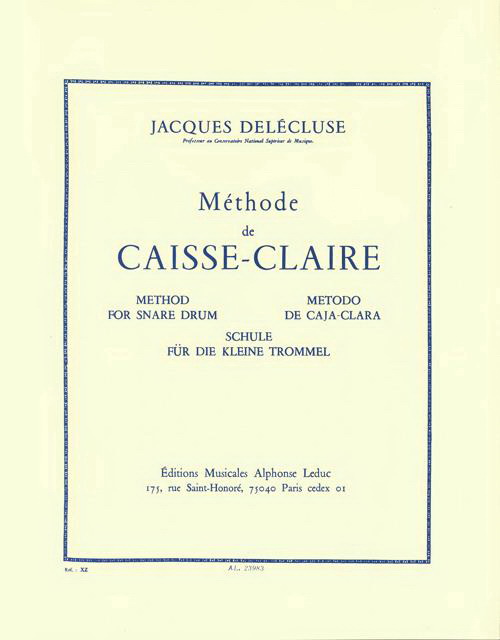 Jacques Delecluse: Methode de Caisse Claire