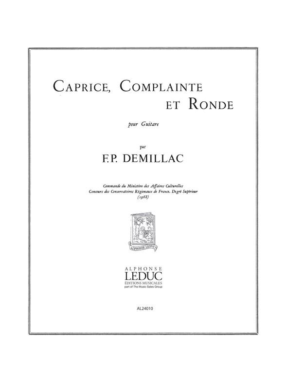 Demillac: Caprice Complainte Et Ronde