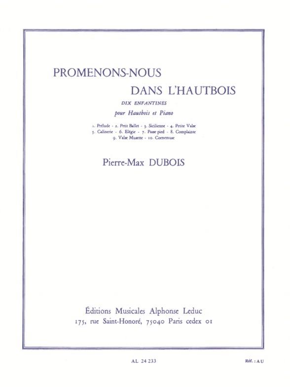 P.M. Dubois: Promenons-Nous Dans L'Hautbois