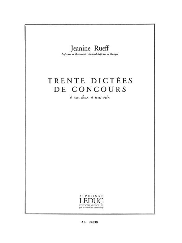 Rueff: 30 Dictees De Concours A 1