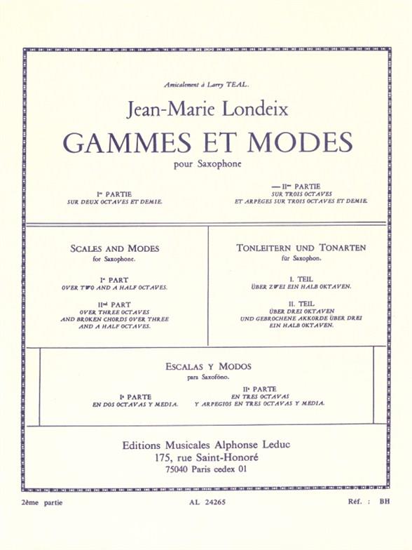 Jean-Marie Londeix: Gammes et Môdes Vol.2